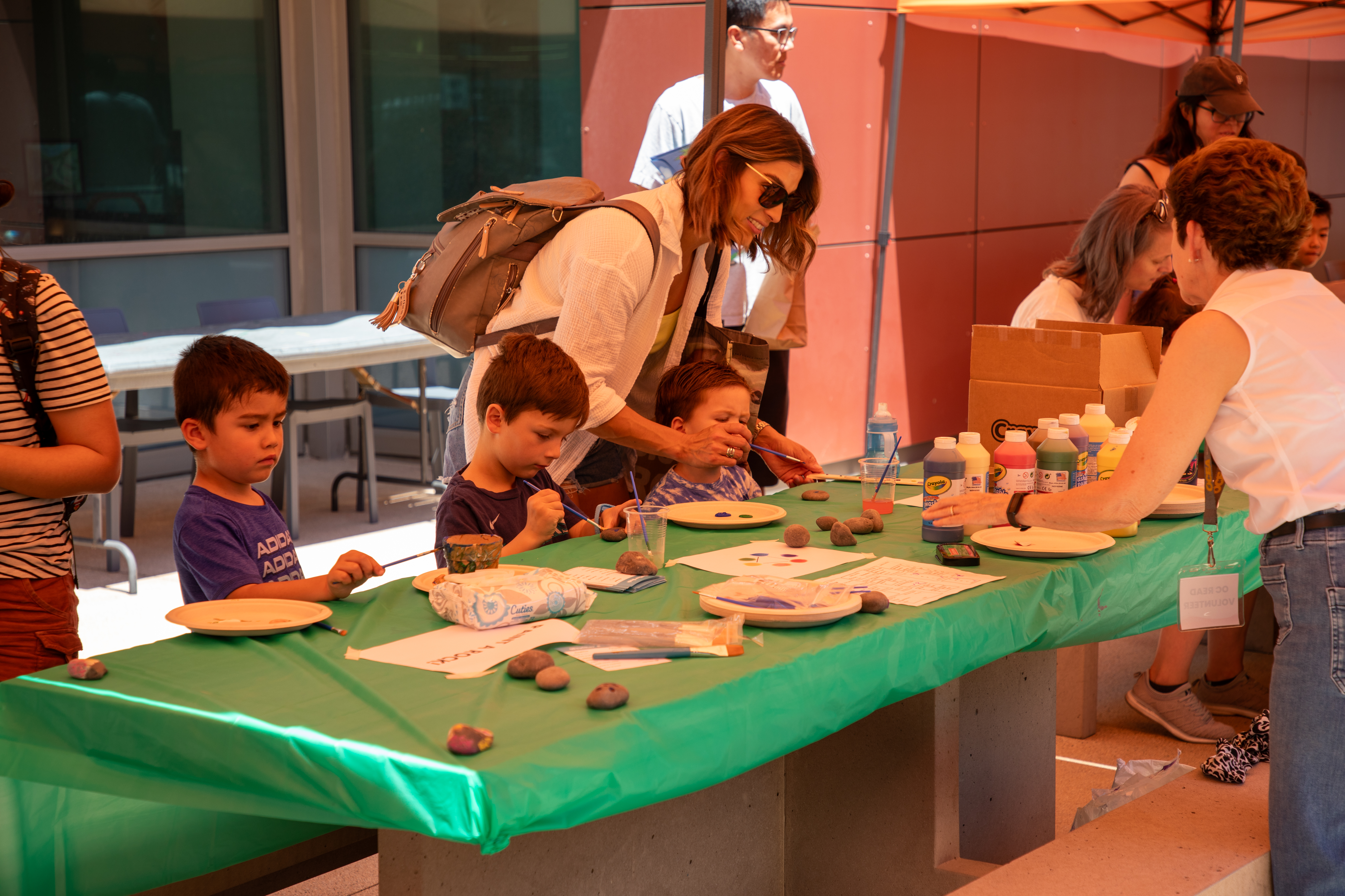 Summer Family Literacy Day 2024 -family crafting activity table